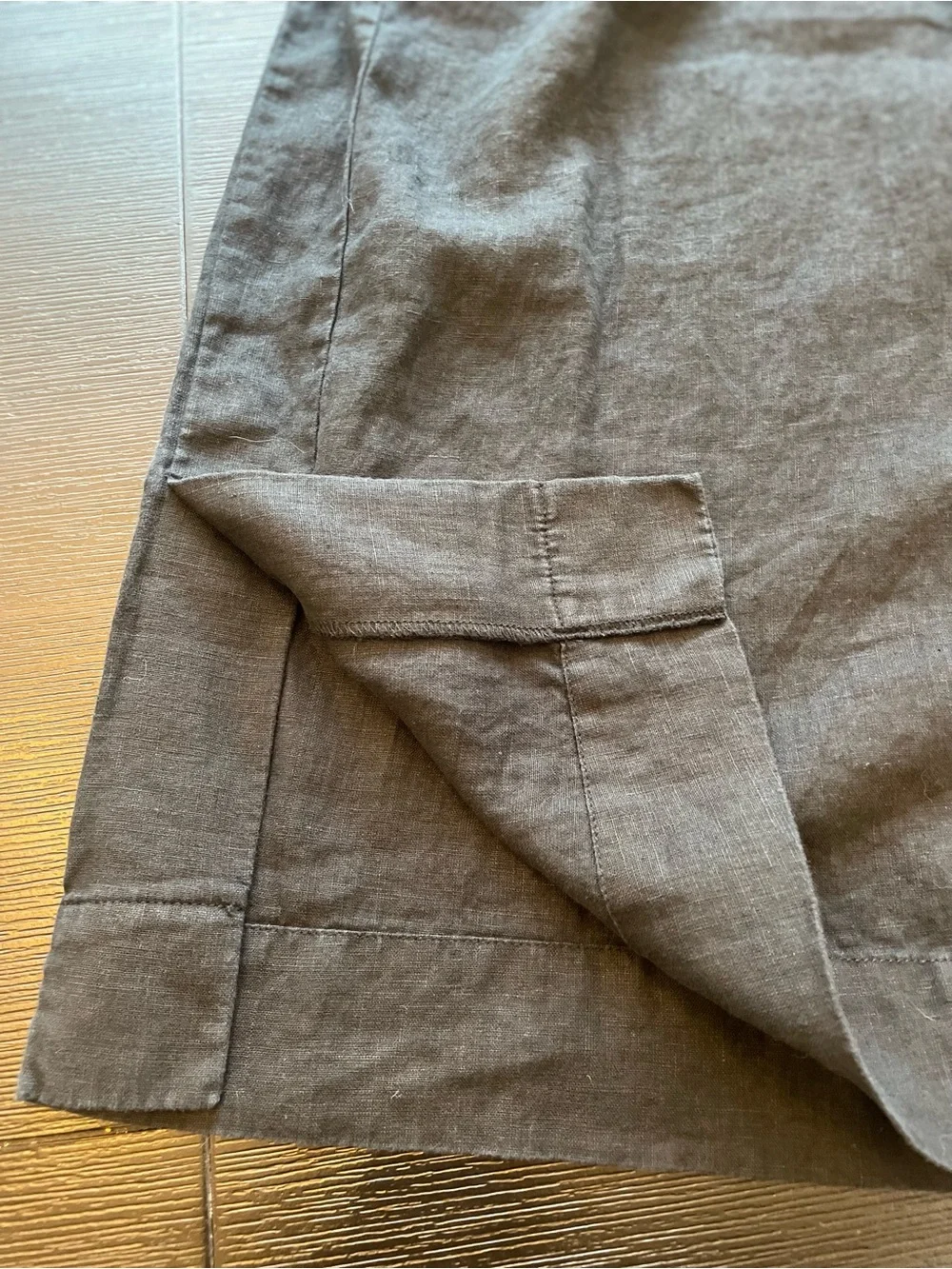 Athleta PLAYA luxurious 100% Linen Black Wide Leg Crop Pants Sz 8 NWOT - Picture 4 of 14